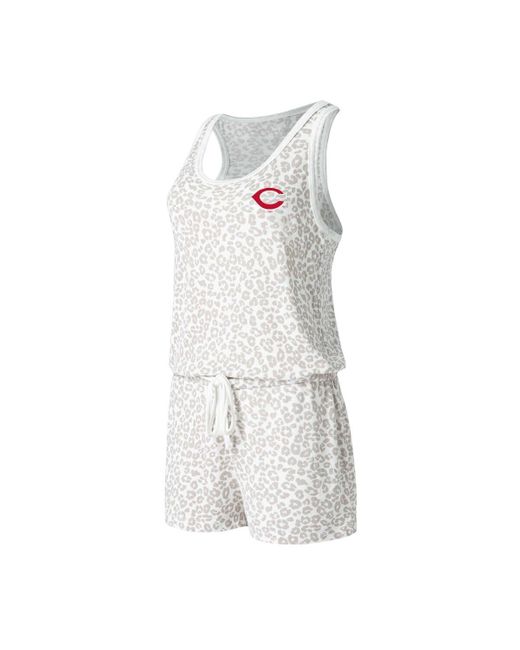 Concepts Sport White Cincinnati Reds Montana Hacci Knit Romper