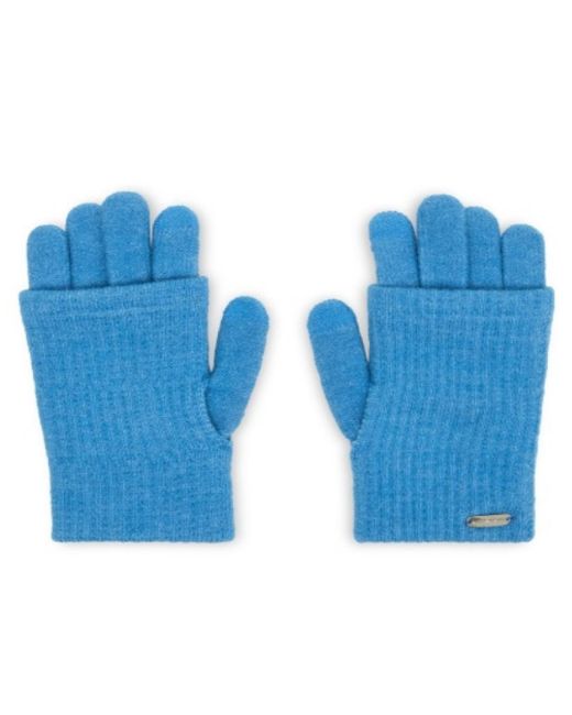 Steve Madden Blue Cozy Touchscreen Gloves