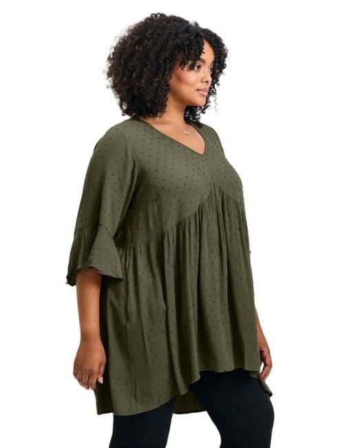 Avenue Green Veronica Dobby Tunic