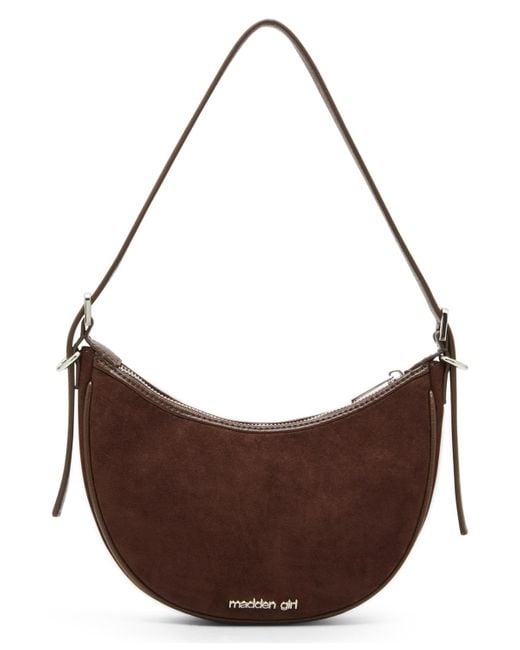 Madden Girl Metallic Rhisu Crescent Zipper Shoulder Bag