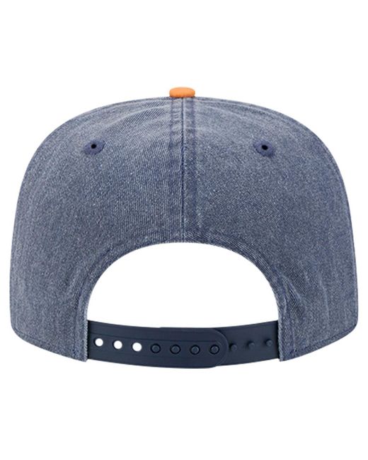 KTZ Blue Navy/orange Houston Astros 1986 Mlb All-star Game Pigment Dye Golfer Snapback Hat for men