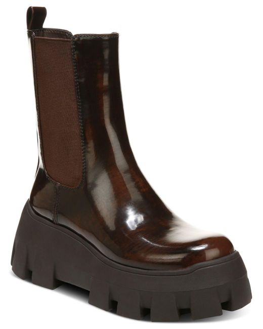 Circus by Sam Edelman Synthetic Ana Lug-sole Boots in Chestnut (Brown) | Lyst