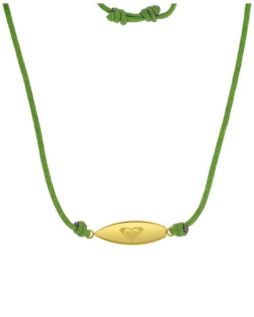 Roxy Metallic Waterproof Yellow Adjustable Necklace