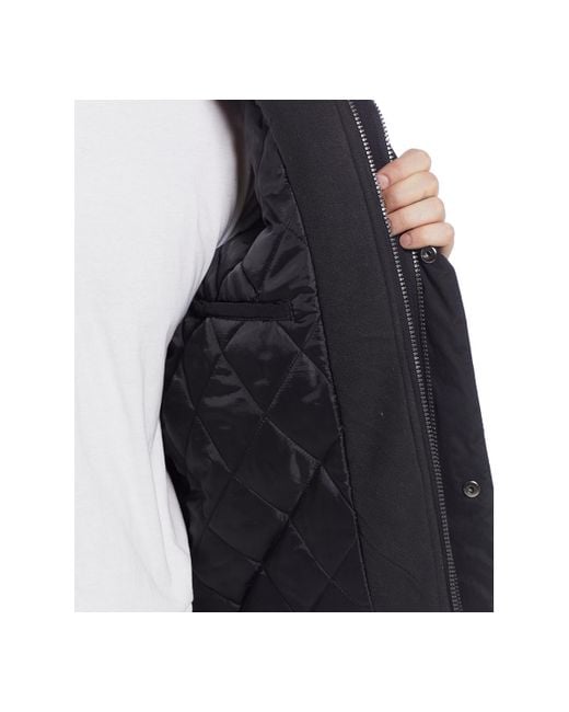 Weatherproof Blue Microfiber Poly Filled Bomber Jacket for men
