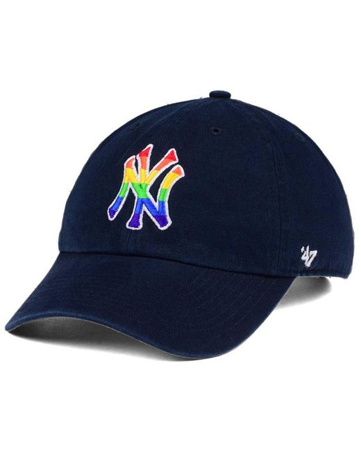 47 Brand Blue New York Yankees Pride Clean Up Cap for men