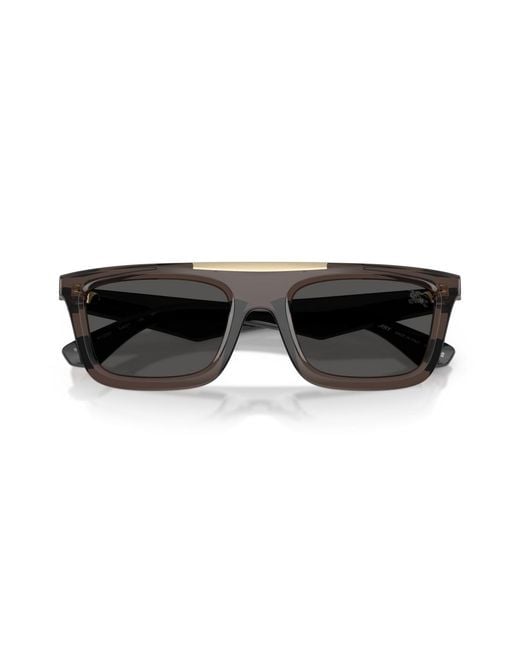 Burberry Gray Rectangle Sunglasses for men