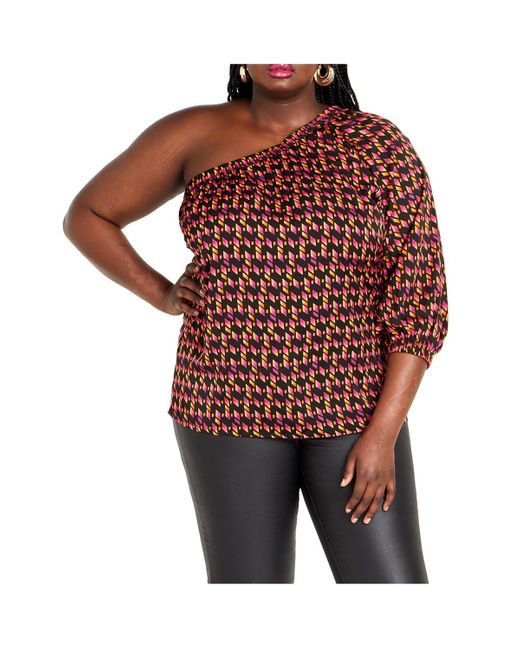 City Chic Red Plus Size Elly Top