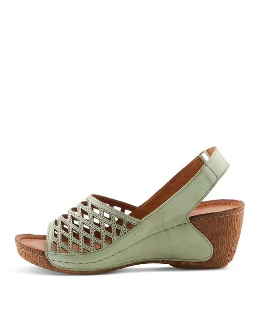 Spring Step Brown Denair Wedge Slingback