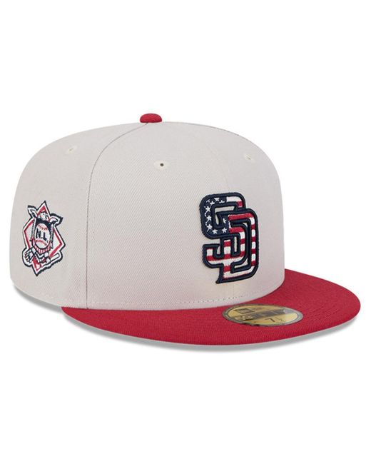 KTZ Pink Red St. Louis Cardinals 2024 Fourth Of July 59fifty Fitted Hat for men