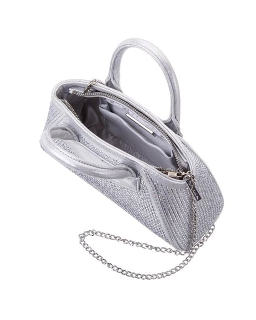 Nina Gray All Over Crystal Satchel Bag