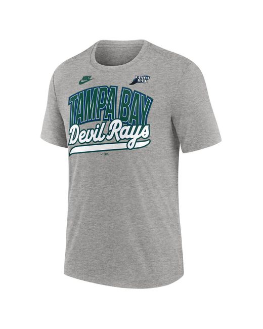 Nike Gray Tampa Bay Rays Cooperstown Collection Retro Tri-blend T-shirt for men