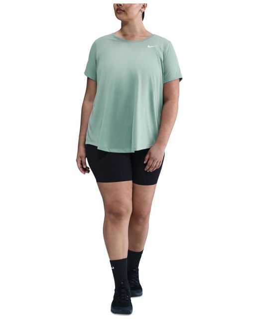 Nike Blue Plus Size Active Dri-fit Short-sleeve Logo T-shirt
