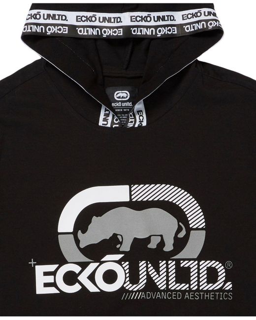 Ecko' Unltd Rhino Strong Ss Tape Hoodie in Black for Men - Lyst
