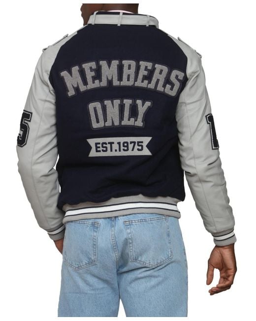 Members Only Black Varsity Jacket for men