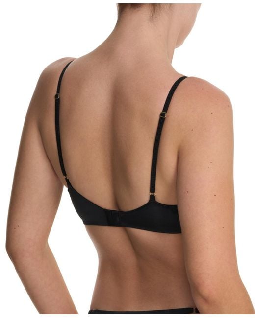 Natori Black Fleur Lightly Lined Underwired Bra