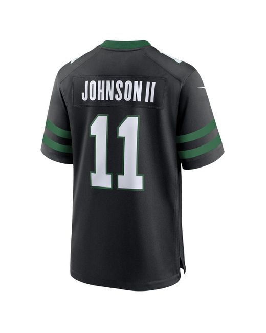 Nike Black Jermaine Johnson Ii Legacy New York Jets Alternate Game Jersey for men
