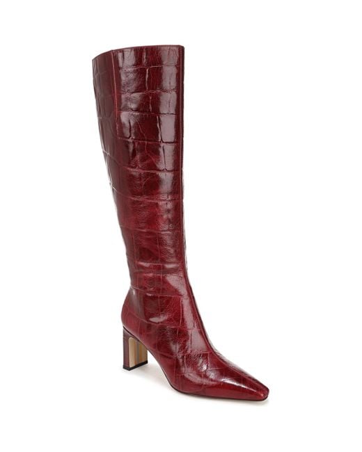 Sam Edelman Red Sylvia 2 Leather Tall Boots