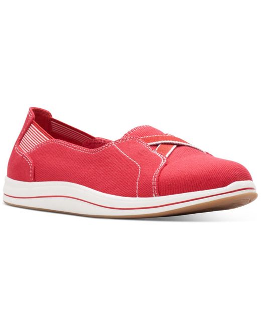 Clarks Breeze Skip Cloudsteppers Sneakers in Red | Lyst