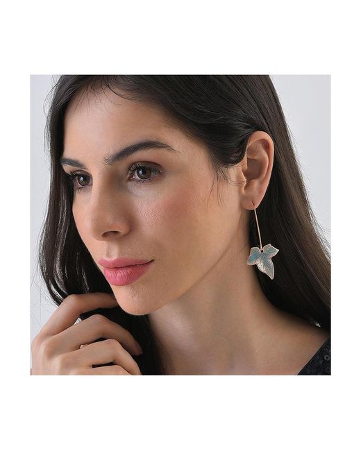 SOH Blue Leaf Drop Earrings