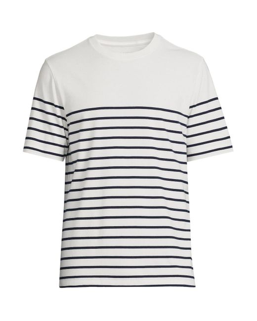 Lands' End White Super-t Short Sleeve T-shirt for men