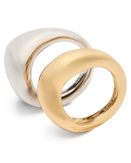 Kate Spade White Molten Stacking Rings