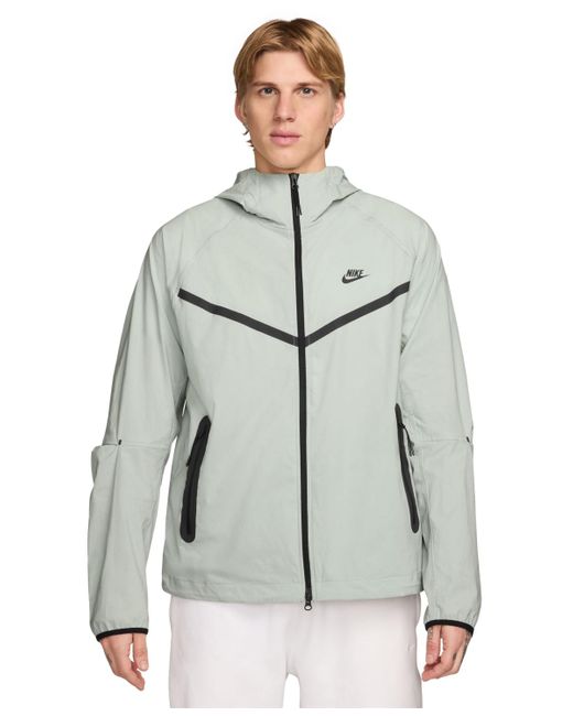 Nike Tech Woven Hooded Jacket in Gray for Men | Lyst