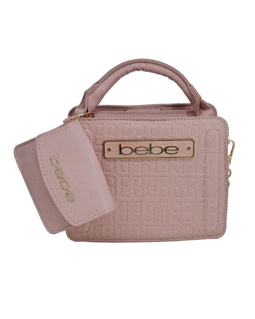 Bebe Pink Thea Mini Satchel Bag