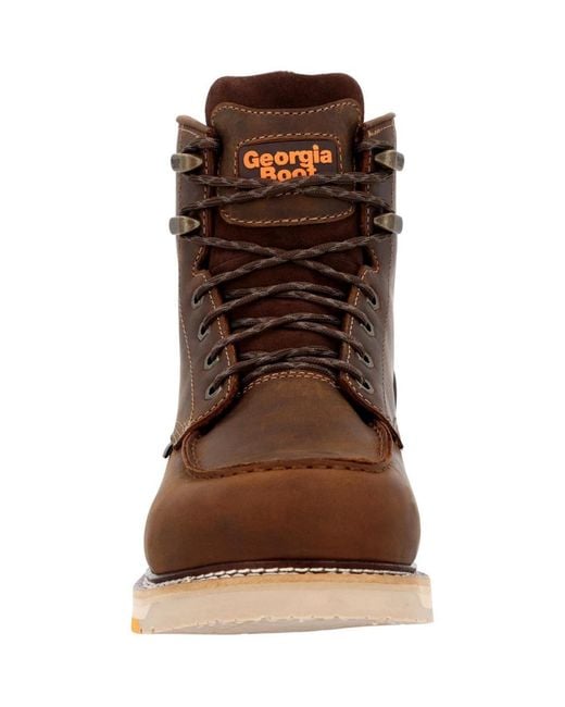 Georgia Boot Brown Amp Lt Wedge Composite Toe Waterproof Work Boot