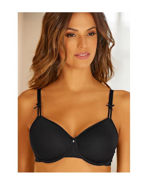 Lascana Black Unlined Minimizer Bra