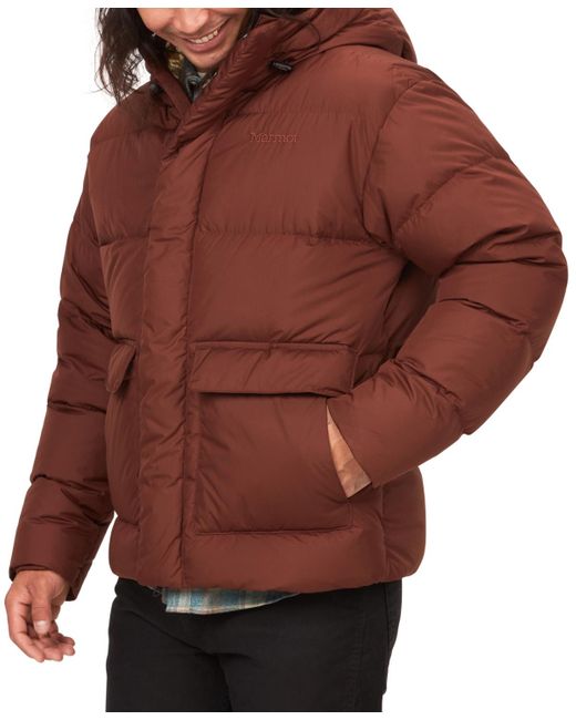 Marmot Brown Stockholm Quilted Full-zip Hooded Down Jacket for men
