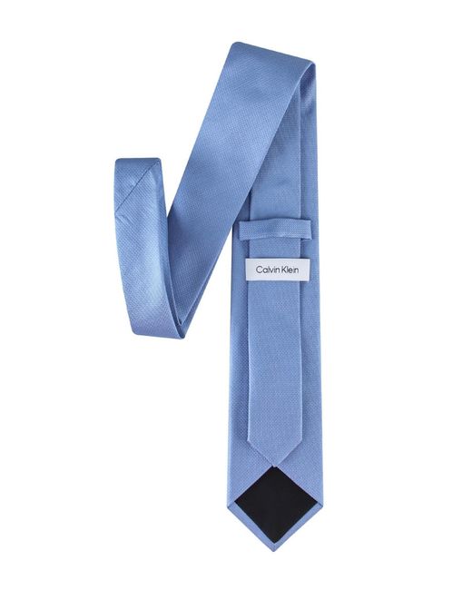 Calvin Klein Blue Solid Silk Classic Tie for men