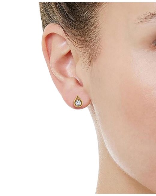 Macy's Metallic Diamond Teardrop Shape Stud Earrings (5/8 Ct. T.w.