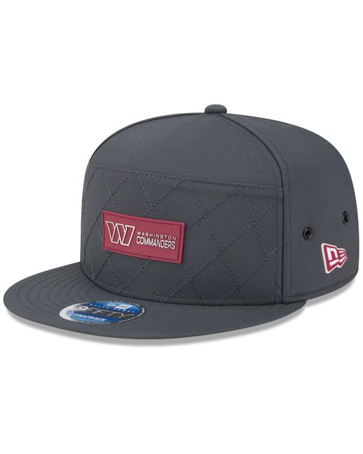 KTZ Blue Washington Commanders 2025 Sideline Cold Weather Split Panel 9fifty Snapback Hat for men