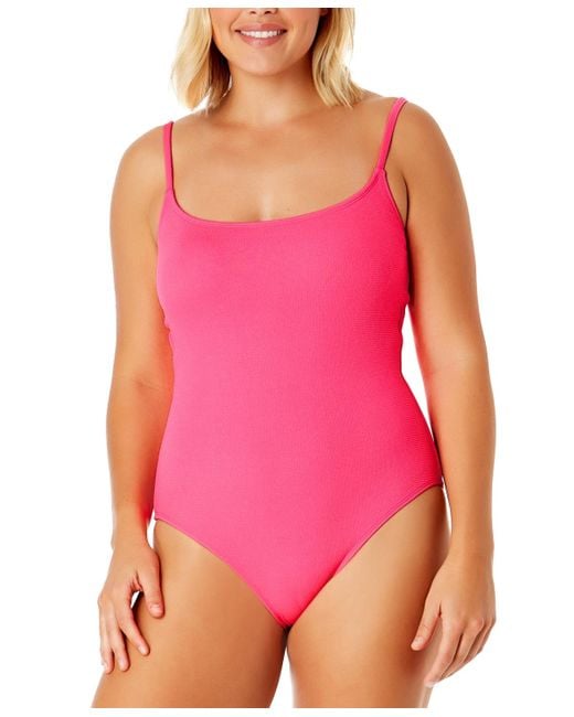 Anne Cole Pink Classic One-piece Swimsuit