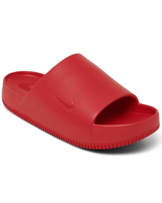 Nike Red Calm Slide Sandals From Finish Line for men