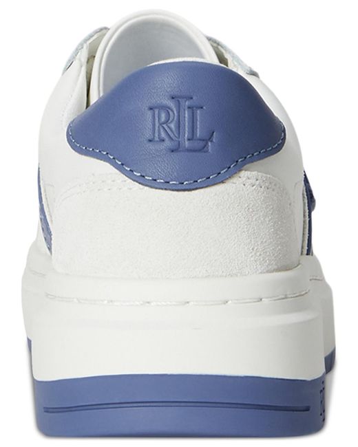 Ralph Lauren White Harlie Lace-up Sneakers