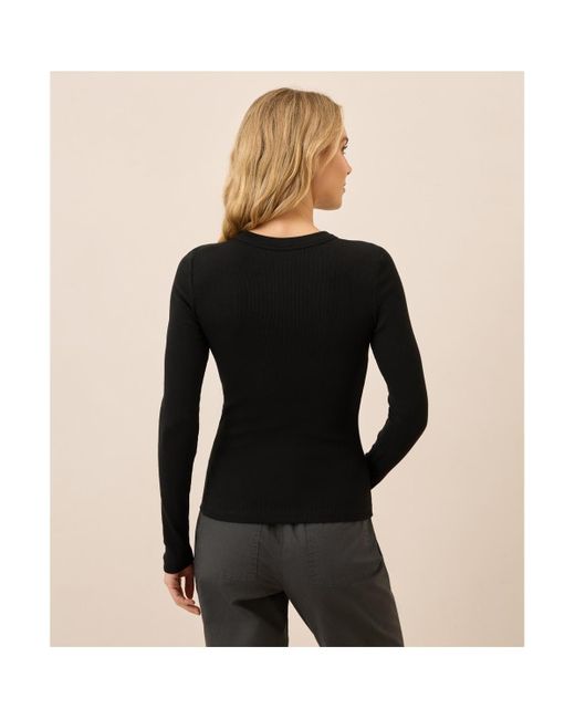 Pact Black Perfect Rib Long Sleeve Tee