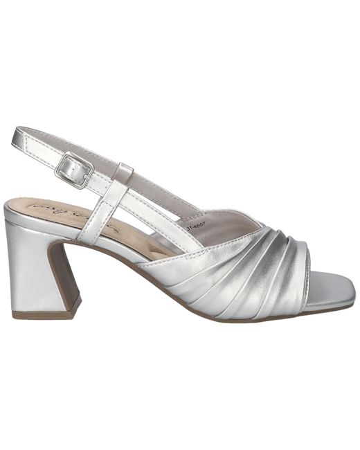 Easy Street Metallic Lucie Square Toe Sandals