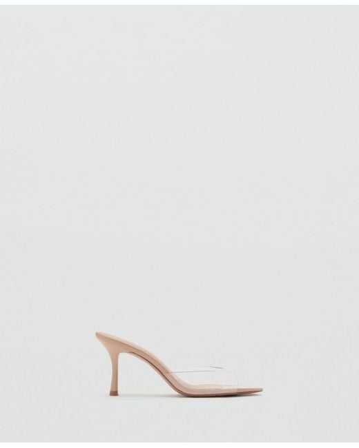 Mango White Pointed-heel Sandals