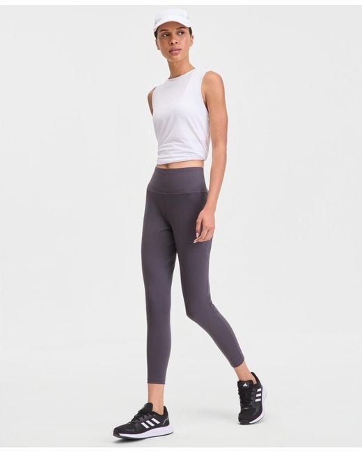 ID Ideology White Solid 7/8 Compression leggings