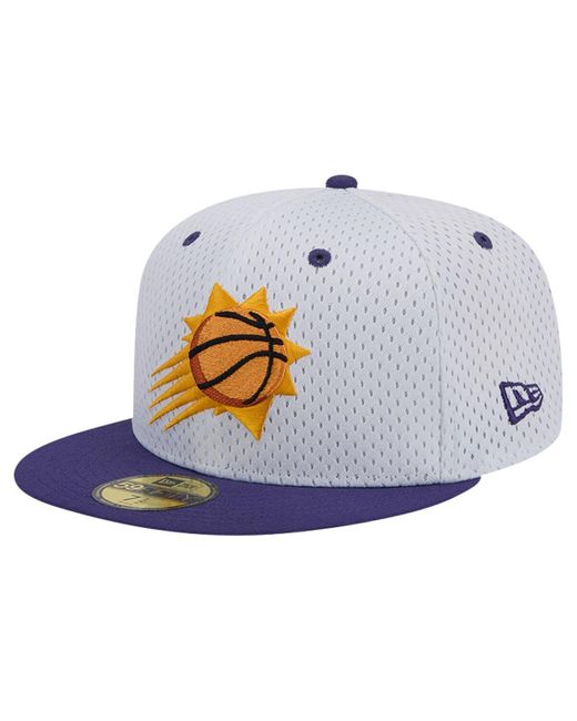 KTZ Blue White/purple Phoenix Suns Throwback 2tone 59fifty Fitted Hat for men