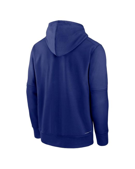 Nike Blue Royal Los Angeles Dodgers Authentic Collection Practice Performance Pullover Hoodie for men