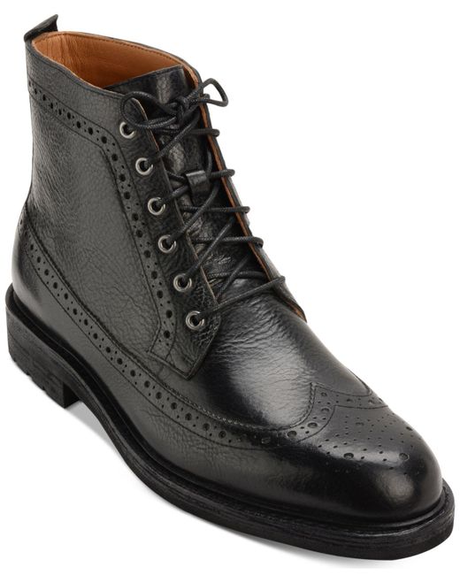 Polo Ralph Lauren Men's Nickson Wingtip Boots in Black for Men | Lyst