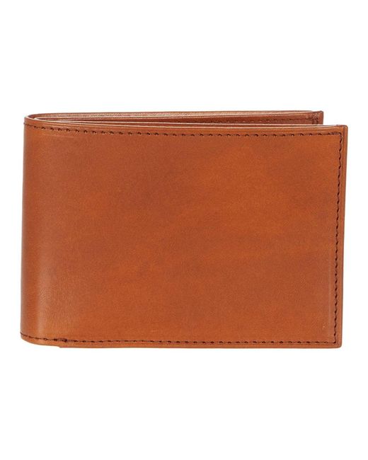 Bosca Brown Small Bifold Wallet for men