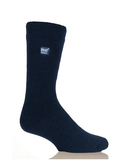 Heat Holders Blue Lite Solid Thermal Socks for men