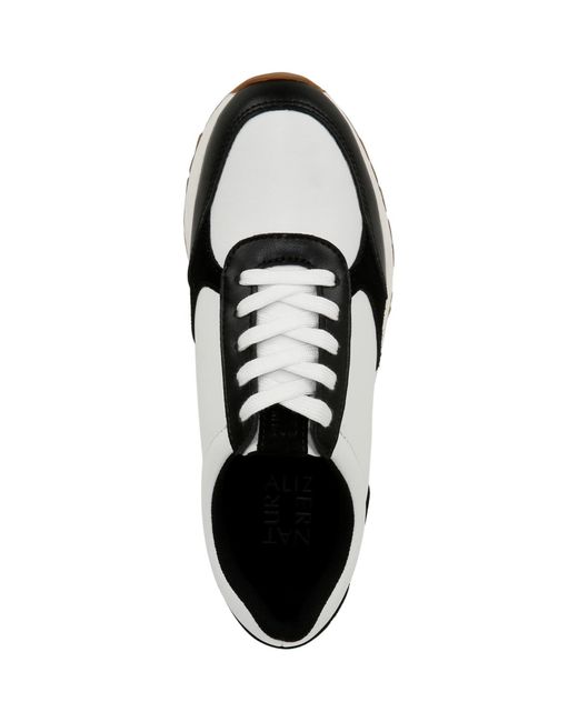 Naturalizer White Shay Lace Up Platform Sneakers