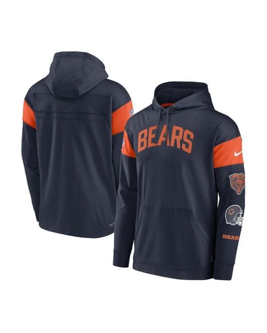 Nike Synthetic Navy Chicago Bears Sideline Athletic Arch Jersey
