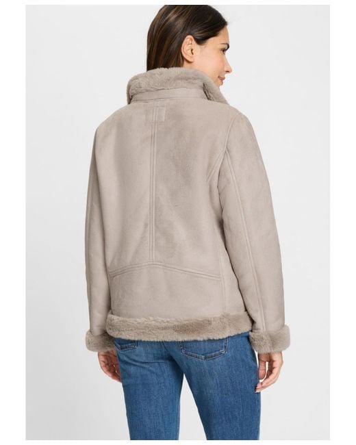 Olsen Natural Faux Shearling Jacket