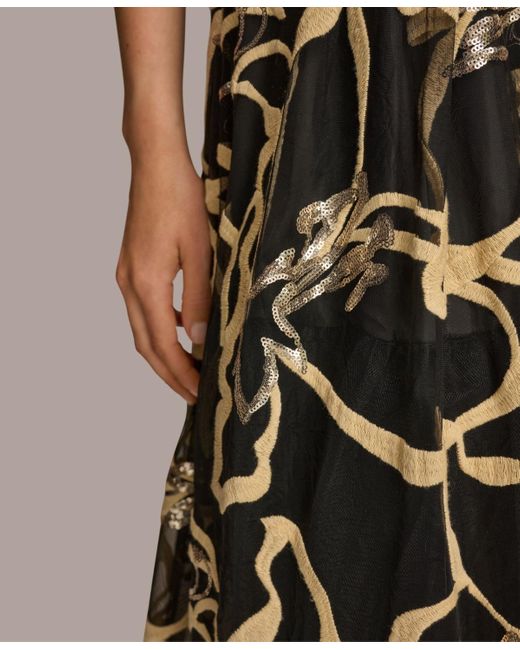 donna karan women's embroidered jewel-neck dress Donna Karan New York Women's Jewel-Neck Metallic Midi Dress Women's Fashion  Shoes & Accessories 2026