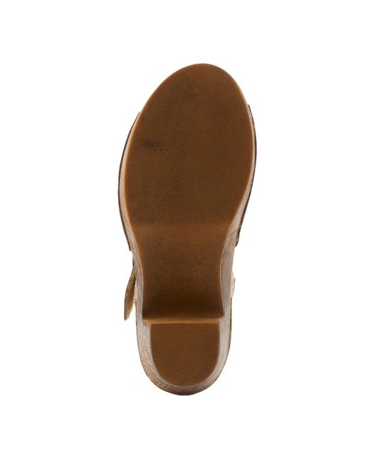 L'ARTISTE Brown Spring Step Japhette Platform Slide